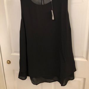 Black The Limited Asymmetrical layered tank.